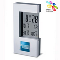 Heavy Zinc Alloy Large Display Digital Clock / Matte Silver